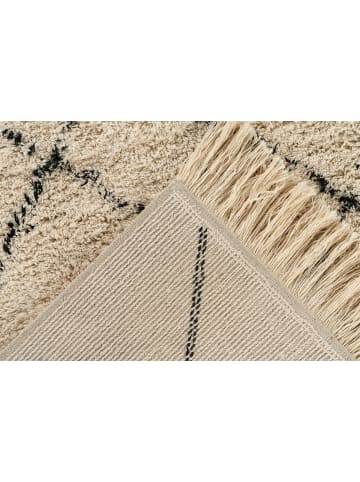 Kayoom Wohnzimmer Teppich – Kurzflorteppich Mylen 625 in creme - schwarz - rechteckig