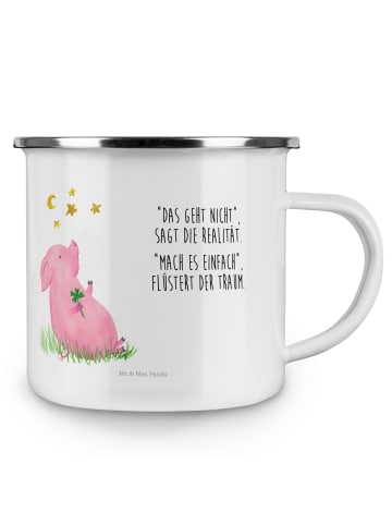 Mr. & Mrs. Panda Kaffeetasse Schwein Glück mit Spruch in Weiß