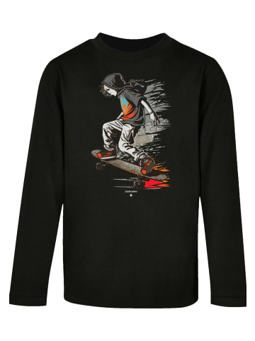 F4NT4STIC Longsleeve Shirt Skateboarder in schwarz