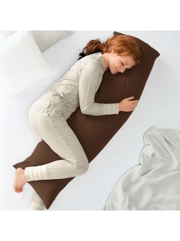 REDBEST Single-Jersey Seitenschläferkissenbezug San Francisco in dunkelbraun