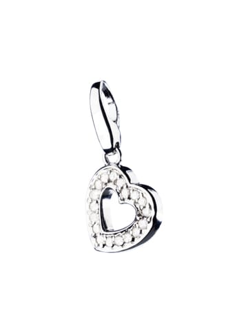 Giorgio Martello Milano Charm Herz Mit Zirkonia in Silber