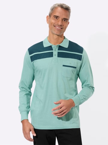 Sieh an! Poloshirt in salbei-petrol
