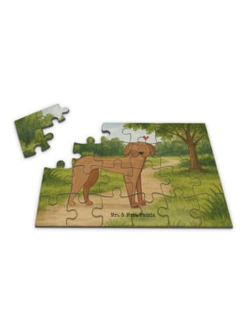 Mr. & Mrs. Panda Puzzle Hund Dogge Design ohne Spruch in Weiß