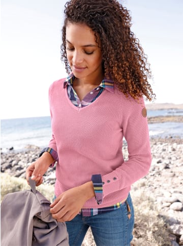 WITT WEIDEN V-Ausschnitt-Pullover in altrosa