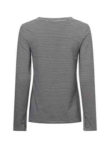 Marc O'Polo Langarmshirt in marine weiß