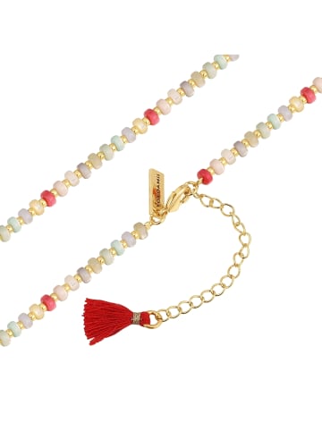 Yokoamii Kette aus Messing mit Muschelkernperle in multicolor