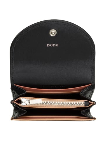 DuDu Malaga Geldbörse RFID Schutz Leder 8.5 cm in schwarz