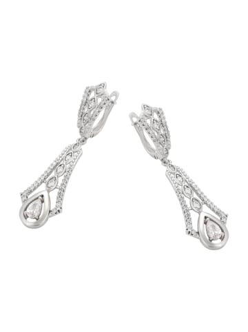 faina Women Drop Earrings in Silver White