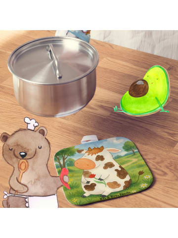 Mr. & Mrs. Panda Ofenhandschuhe Kuh Design ohne Spruch in Weiß