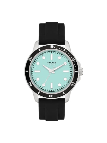 s.Oliver Armbanduhr Sportlich und Schick in schwarz