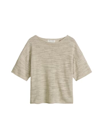 Marc O'Polo Slub-Kurzarm-Pullover loose in Mild Rose