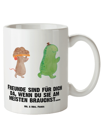 Mr. & Mrs. Panda Jumbo Tasse Schildkröte Maus mit Spruch in Weiß