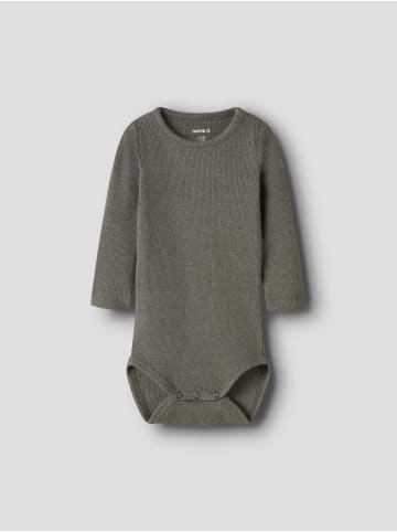 name it Langarmbody Nbnkab Bio-Baumwolle in dusty olive