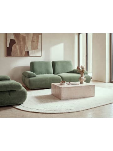 Beliani 3-Sitzer Sofa NACKA in Grün/Braun - (W) 211 x (H) 89 x (L) 110 cm
