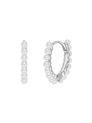 Glanzstücke München Ohrringe aus Sterling Silber mit Perle (synth.) in weiß