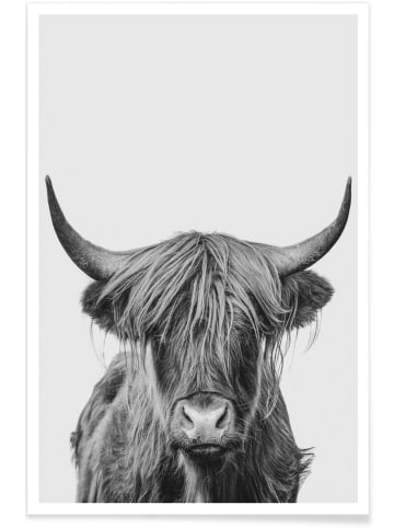 Juniqe Poster "Highland Cow Classic" in Schwarz & Weiß