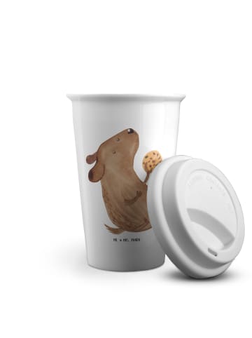 Mr. & Mrs. Panda Thermobecher To Go Hund Keks ohne Spruch in Weiß