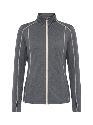 Ulla Popken Sweatjacke in anthrazit melange