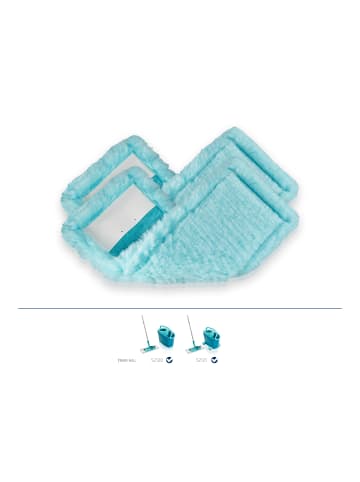 Leifheit Wischbezug CLEAN TWIST M Ergo POWER CLEAN M 2er Set türkis 39,0 x 16,0 x 2,0 cm
