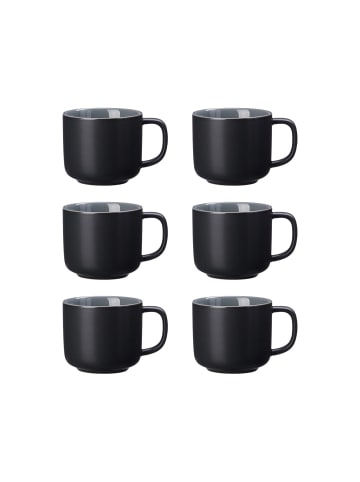 Ritzenhoff & Breker 6er Set Kaffeetassen Jasper 240 ml in Schwarz