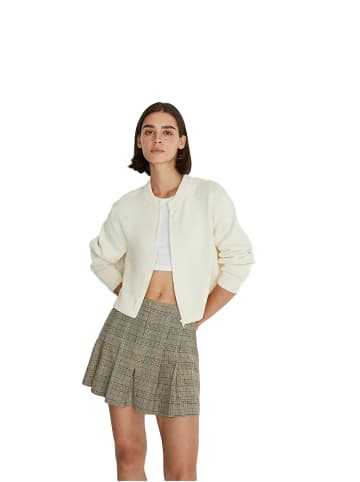 Mavi Jeans Strickjacke Regular Fit Reißverschluss Cardigan in Beige