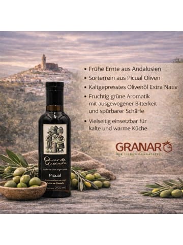 Granar Olivenöl aus Spanien, Picual Oliven,Extra Nativ, Olivar de Quesada