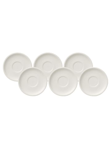 Villeroy & Boch 6er Set Kaffeeuntertassen Artesano Original ø 16 cm weiß in weiß
