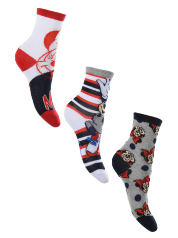 Disney Minnie Mouse 3er-Set: Socken Strümpfe in Mehrfarbig