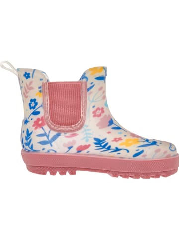 Playshoes Regenstiefel Halbschaft Blumen in ecru