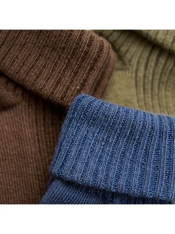 Minymo Kinder Socken "Baby sock rib (3 pack)" in Grün