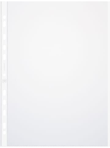 Oxford Prospekthülle Spezialhüllen A4 90my glasklar weiß Packung mit 10 Stück