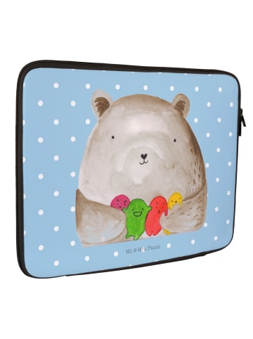 Mr. & Mrs. Panda Laptop Case Bär Gefühl ohne Spruch in Blau Pastell
