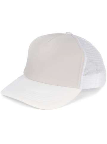 styleBREAKER Mesh Cap in Hellgrau-Weiß