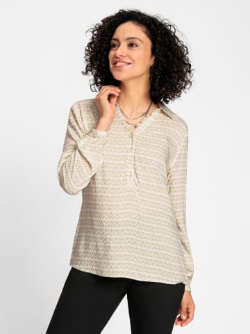 WITT WEIDEN Langarm-Bluse in sand-ecru-bedruckt