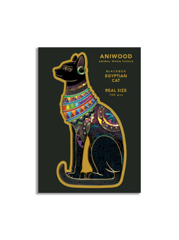 ANIWOOD Puzzle Ägyptische Katze M 150 Teile, Holz (15,0 x 28,1 x 0,5 cm) in Mehrfarbig
