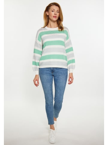 usha BLUE LABEL Damen Pullover in Grau weiss grün