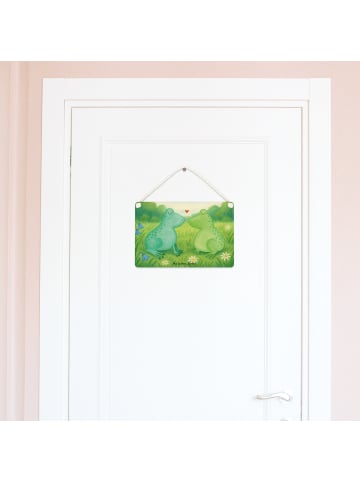 Mr. & Mrs. Panda holzbild Frosch Liebe Design ohne Spruch in Weiß