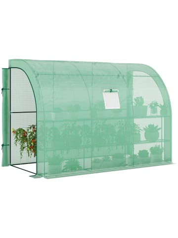 Outsunny Gewächshaus 300L x 150B x 213H cm Grün