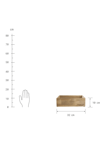 Butlers Holzkasten rechteckig L 32 x B 24cm STANDARD SUPPLY in Natur