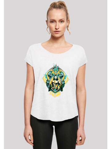 F4NT4STIC Long Cut T-Shirt DC Comics Aquaman The Trench Crest in weiß