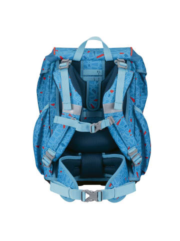 DerDieDas ErgoFlex Light Schulranzen-Set 5-teilig in Blue Ice