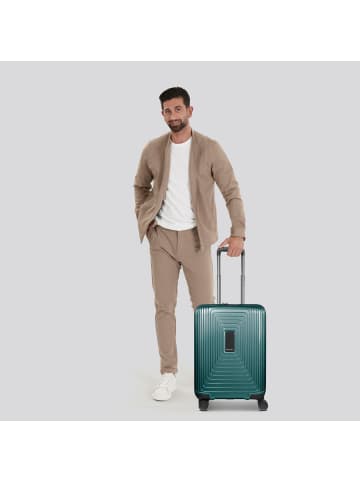 Redolz Essentials 14 4-Rollen Kabinentrolley 55 cm slim in pearl-green metallic