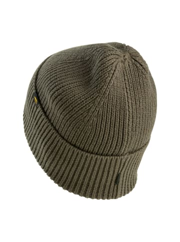 Camel Active Beanie aus einem Baumwoll-Kaschmir Mix in Dunkelbraun