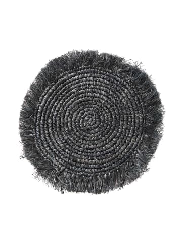 Butlers Platzset mit Fransen Ø41cm RAFFIA in Schwarz