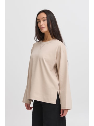 ICHI Langarm-Shirt IHKALA Loose fit in Doeskin