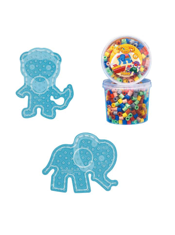 Hama Set Löwe, Elefant mit 600 Maxi-Bügelperlen und Stiftplatten - ab 3 Jahren