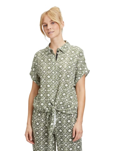 CARTOON Oversize-Bluse mit Kragen in Cream/Green