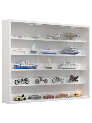 VCM  Hängevitrine Wandvitrine Sammel Deko Agisa L in Weiß