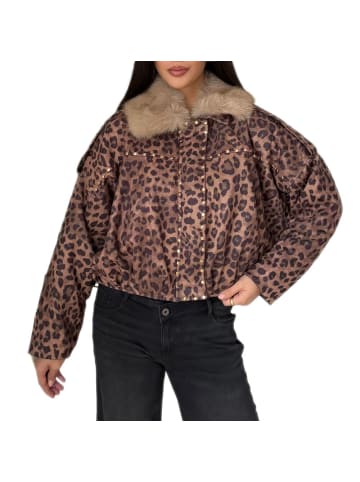 Ital-Design Jacke in Braun und Beige