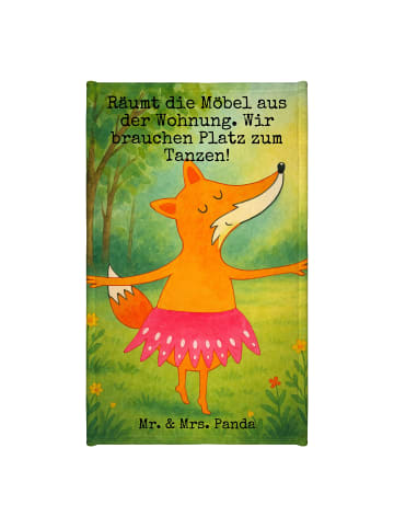 Mr. & Mrs. Panda Gästehandtücher Fuchs Ballerina Design mit Spruch in Weiß